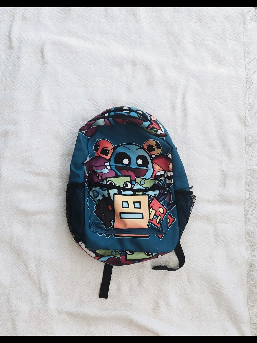 Source Unknown Teal Kids Cartoon Backpack with Multicolor Characters
